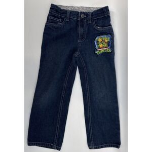 Teenage Mutant Ninja Turtles Denim JEANS Sz 6 Adjustable Waist Nickelodeon TMNT